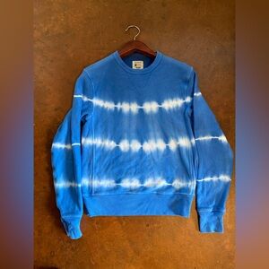 Todd Snyder Cotton Champion Blue and White Tie-Dye Sweater M READ DESCRIPTION